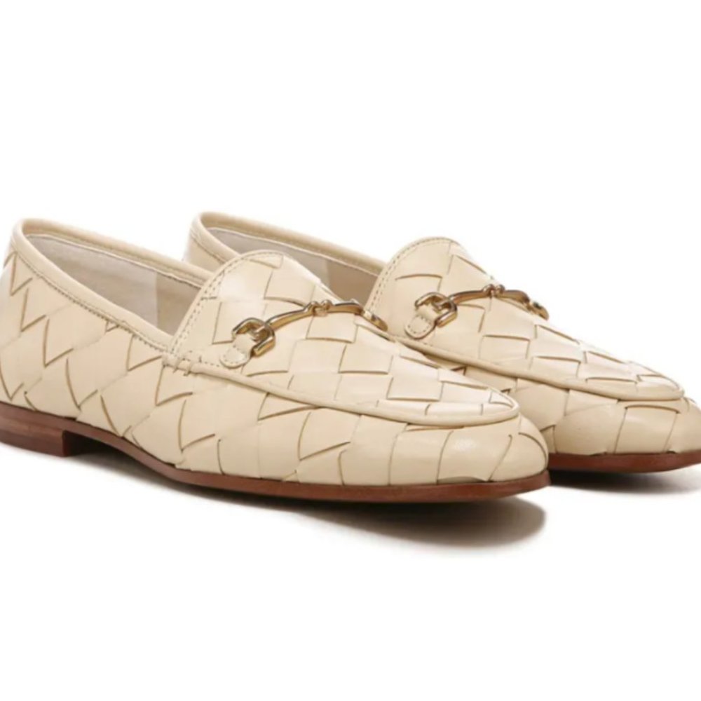 Sam Edelman Loraine Woven Loafer in Eggshell MSRP $190